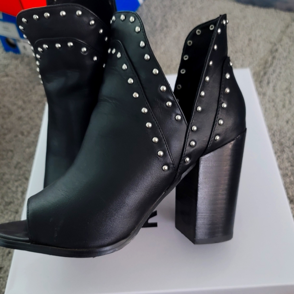 Studded PeepToe Booties